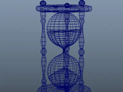 Hourglass with sand in it 3D model