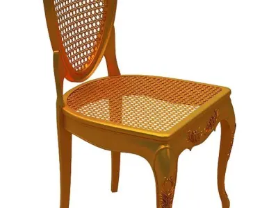 Classical Dining chair Low-poly 3D model