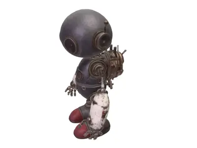 Steampunk Companion Robot Character 3D model