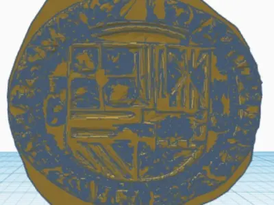 Doubloon spanish coin 3D model
