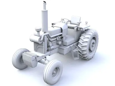 TW20 Tractor 1978 With Canopy 3D model