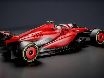 Red F1 Team 2024 Formula 1 Race Car 3D model