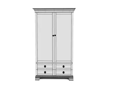 trad armoire Low-poly 3D model