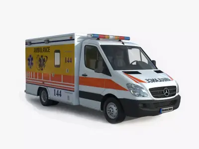 Mercedes Benz Sprinter 516 CDI GSF RTW Krankenwagen Ambulance 3D model