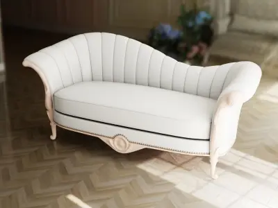 Furniture Sofa Chaise Lounge Low-poly 3D model