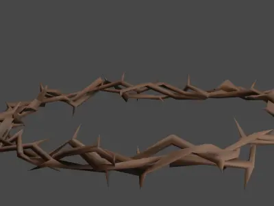 Thorn crown of thorns Low-poly 3D model
