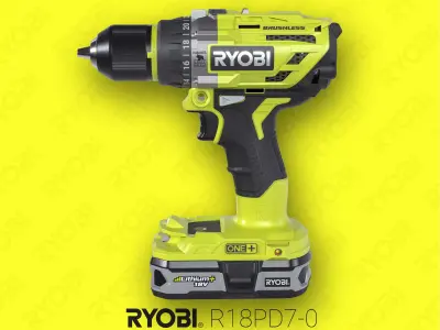 Ryobi R18PD7-0 3D model