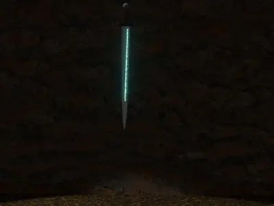 Blooming sword 3d Low-poly 3D model