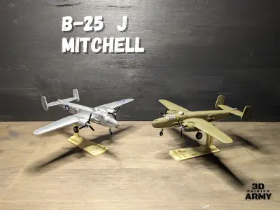 North American B-25-J Mitchell - Scalemodel - 3D printing 3D print model