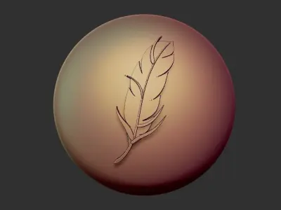 Feathers Stylized VDM - 12 Zbrush Brushes Free Free 3D model