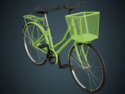 Bicycle 1 Basic Low-poly 3D model