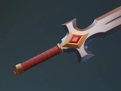 Stylized sword 3D model buy