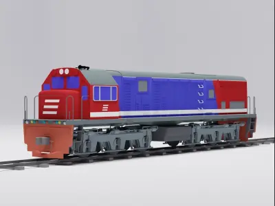 GE U18C Locomotive aka CC201 3D Model Free low-poly 3D model