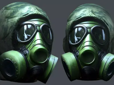 Helmet 3d model military combat Military  Low-poly 3D model