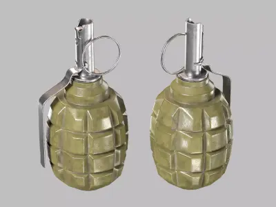 F1 Hand Grenade Low-poly 3D model
