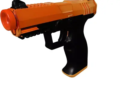 Futuristic Glowing Barrel Gun 3D model