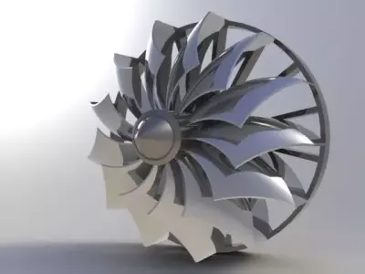 Gas turbine Free 3D model