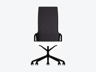 Chair - Conference - Worksmart - 5 Star Castors - High Back Low-poly 3D model