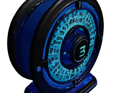 SciFi Digital Counter Display 3D model