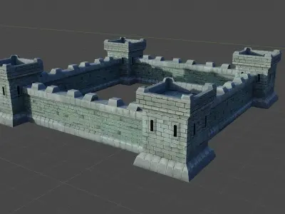 mini Tower Defence constructor Low-poly 3D model