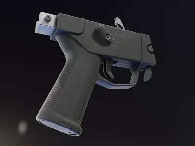 MP5 SL Grip Module Low-poly 3D model