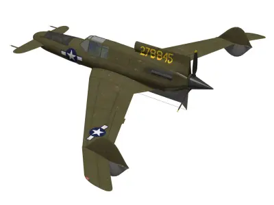 Curtiss Wright XP55 Ascender 3D model