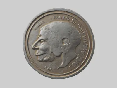 Old Coin Model Low-poly 3D model