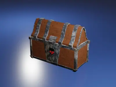 Pirate Box Free low-poly 3D model