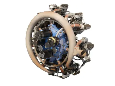 Radial Aircraft Engines  W670 3D model