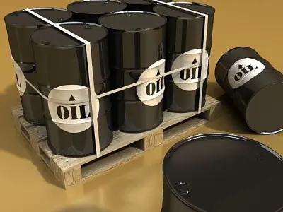 Metal Oil Drums 3D model