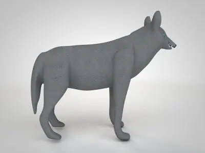 Funny Wolf  Low-poly 3D model