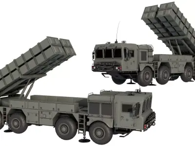 Polonez Multiple Launch Rocket System 3D model