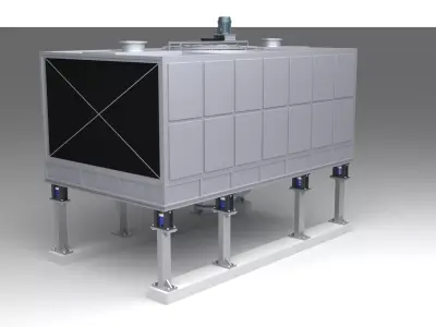 Industrial Square Cooling Tower 3D model