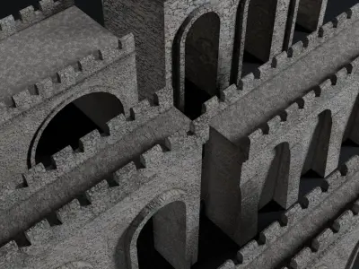 Medieval Bridge Pack Vol 01 Low-poly 3D model