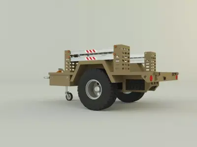 military trailer model 3D model
