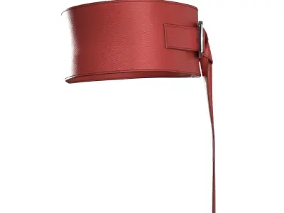 Red Tied Buckle Belt 3D model