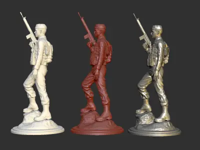 Commando Statue 3D print model