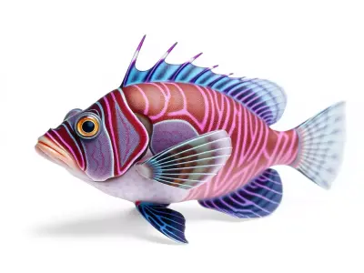 Vibrant Fish model pack Low-poly 3D model