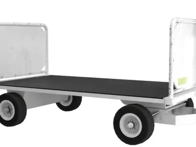 Baggage Cart 1 Lowpoly Low-poly 3D model
