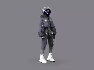 Night City Character Resident 3D model shop