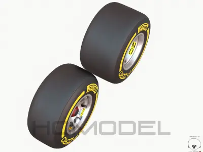 F1 Tire Formula Open Wheel Free 3D model