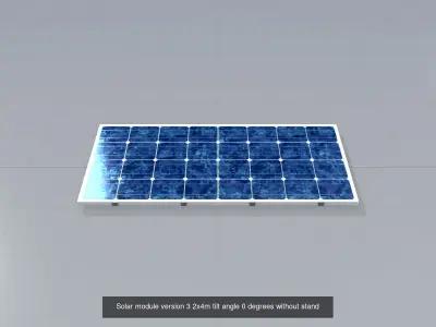 Solar module version 3 2x4m without stand 3D Model Pack