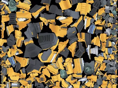 Futuristic Yellow Gun 3D model