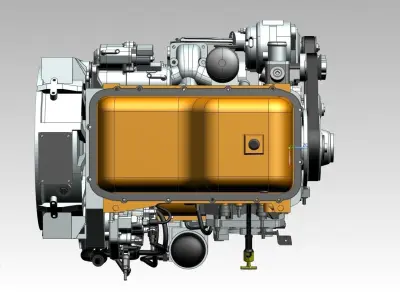 Cummins engine 4-5 dizel 3D model
