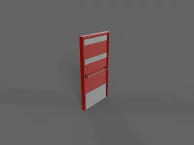 PBR Industrial Door B1 Low-poly 3D model