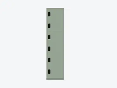 Locker - Plastic - Locka - Classic - Six Tier Low-poly 3D model
