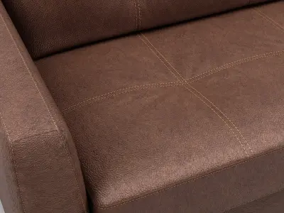 Leather Sofa Set 3D model
