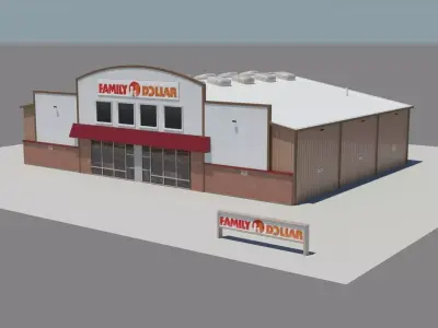 Family Dollar Low-poly 3D model