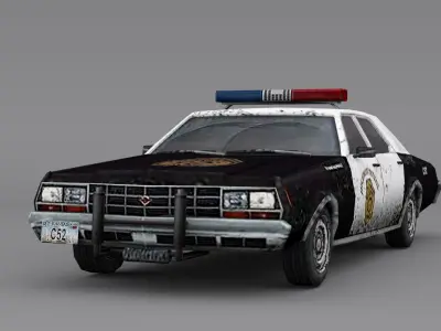 Low ploy Police Car Low-poly 3D model