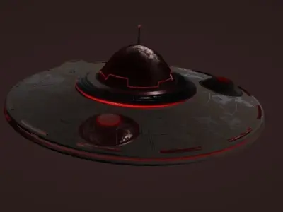  UFO With variations Low-poly 3D model